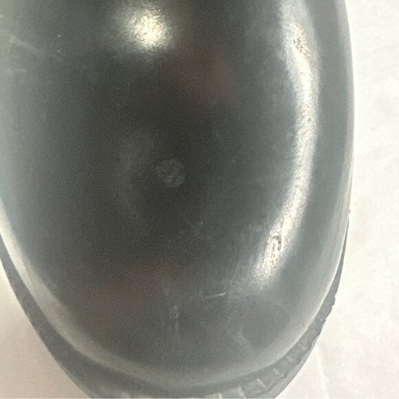 Michael Kors Black Tall Shiny Rain Boots Size 7 Capsule Preppy Academia - Picture 9 of 10